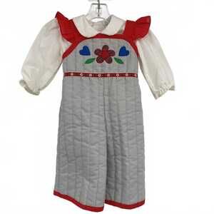 Nannette White Red Floral Onsie for Baby 9 Months | Regular